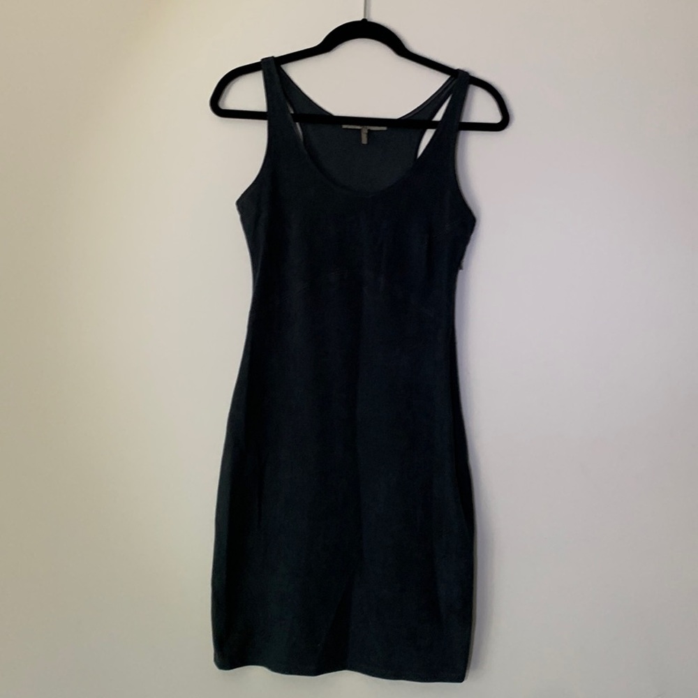 Halston Heritage navy blue suede dress. Size 2.